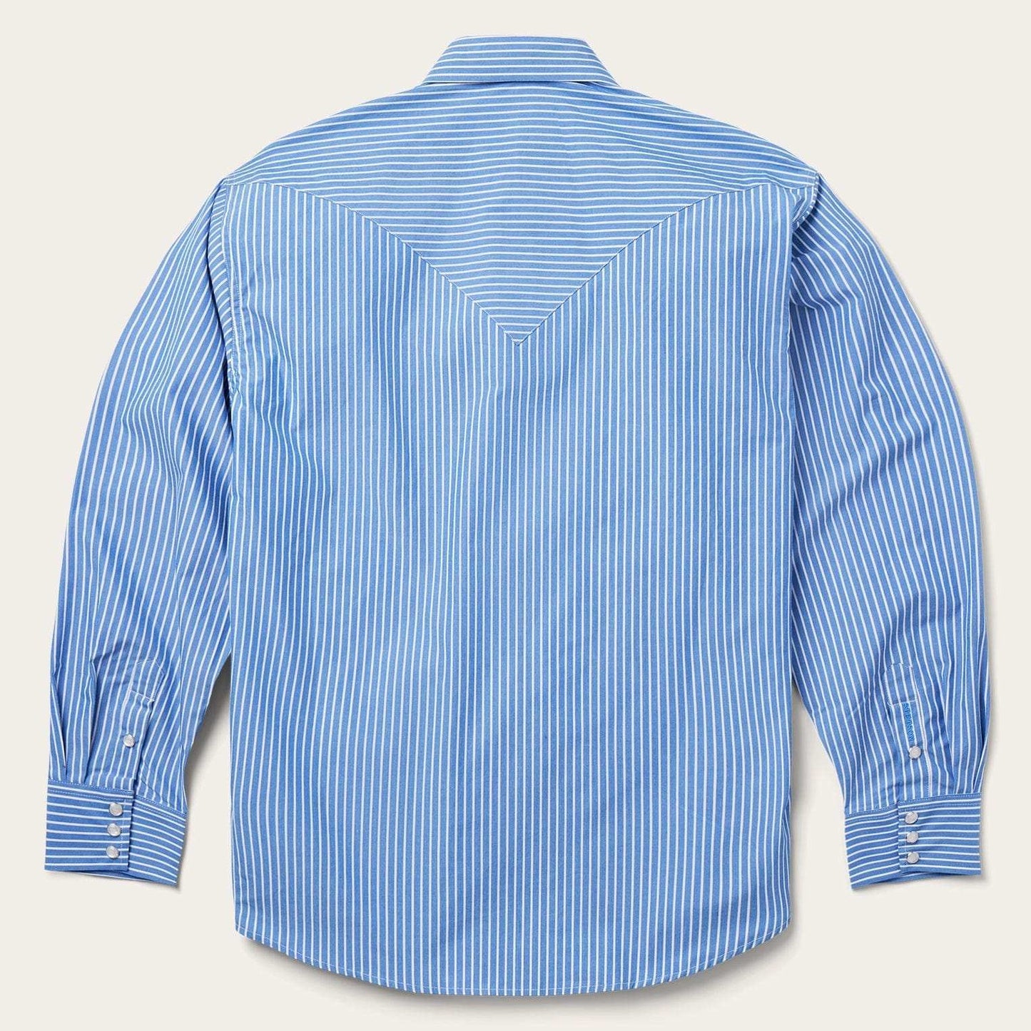 Stetson Blue Western Stripe Shirt - Stetson - Flyclothing LLC