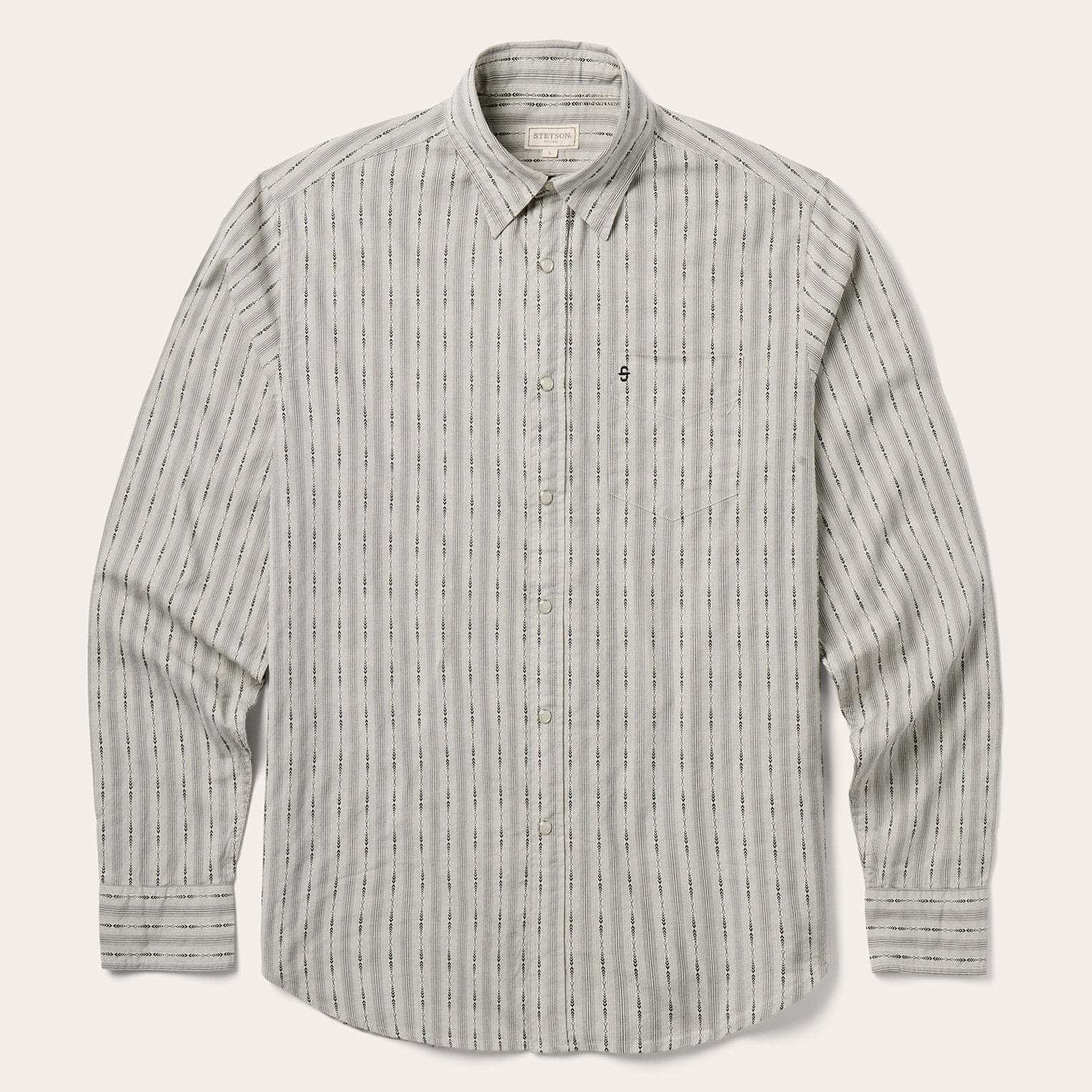 Stetson Dobby Stripe Shirt - Stetson - Flyclothing LLC
