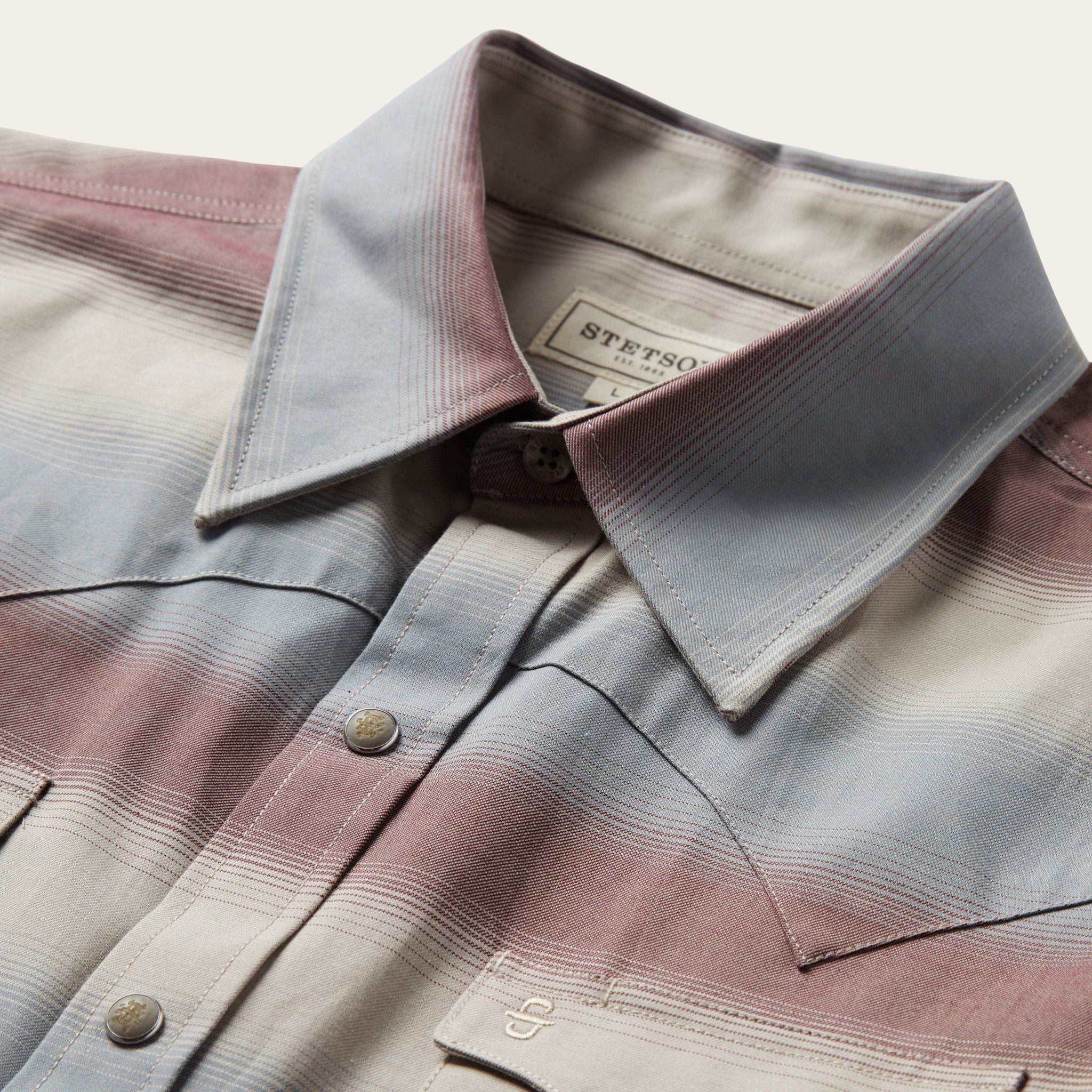 Stetson Ombre Stripe Twill Shirt - Stetson - Flyclothing LLC
