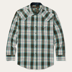 Stetson Olive Ombre Plaid Western Shirt - Stetson