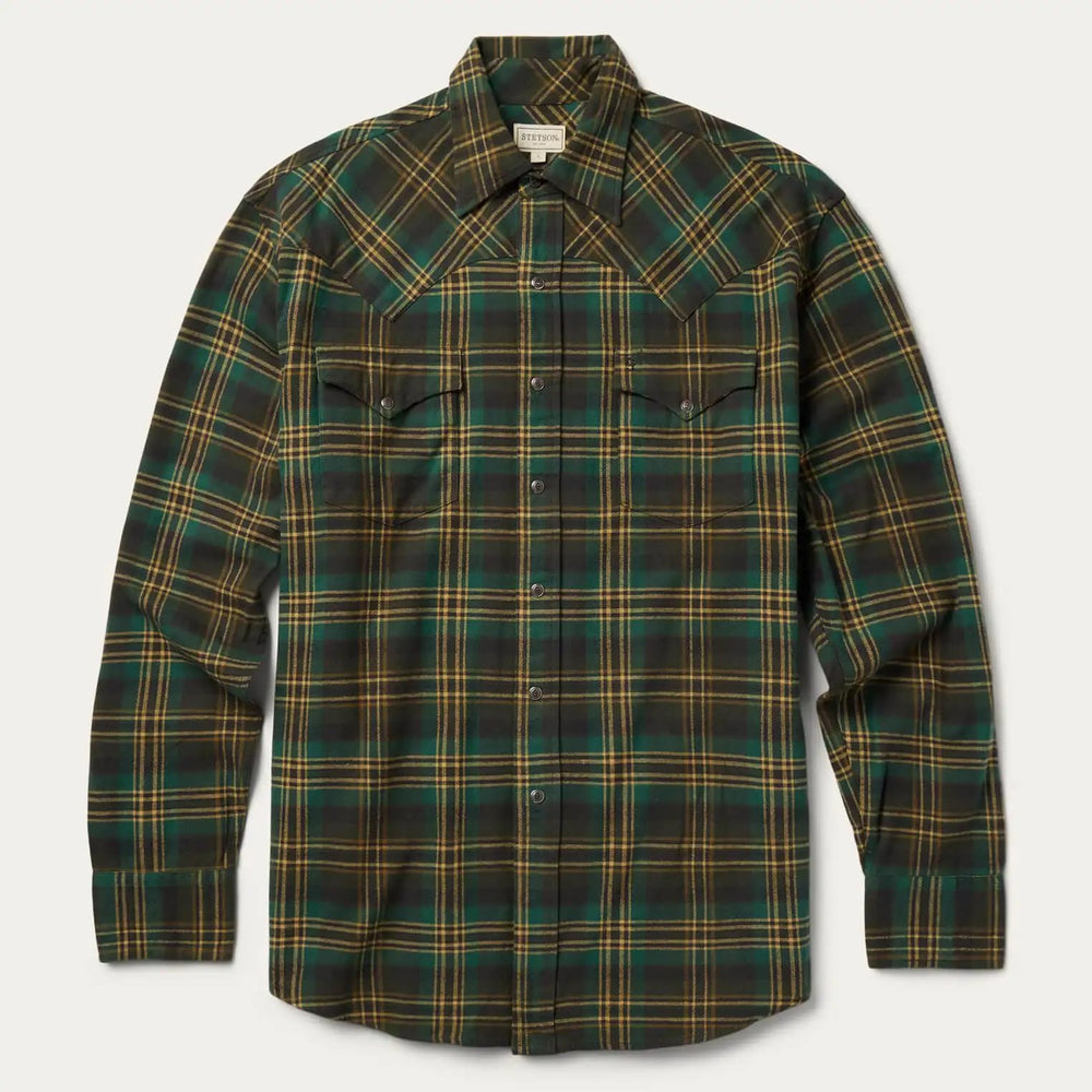 Stetson Brushed Flannel Western Shirt - Stetson