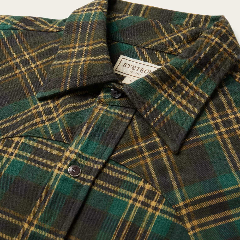 Stetson Brushed Flannel Western Shirt - Stetson - Flyclothing LLC