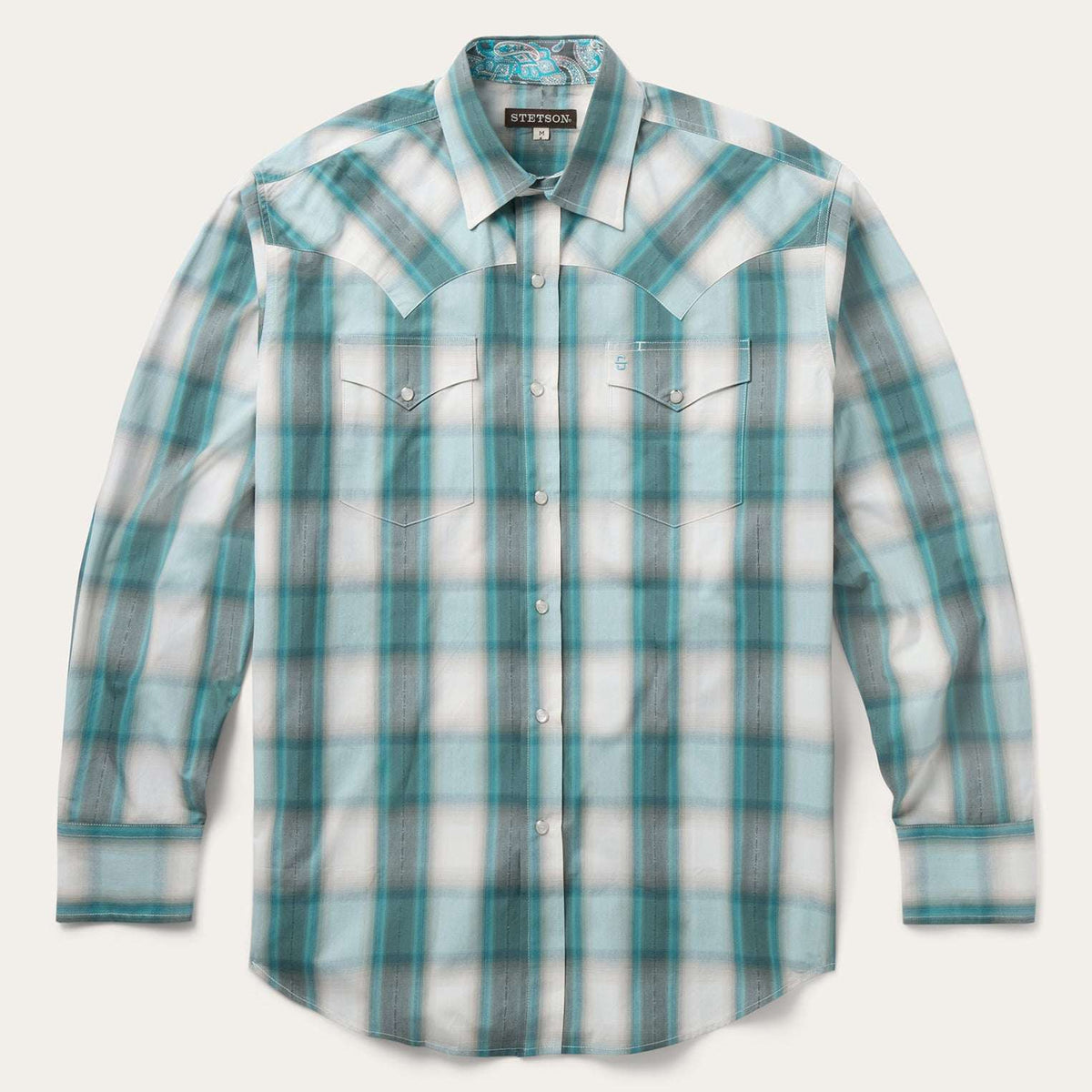 Stetson Bluebird Plaid Western Shirt