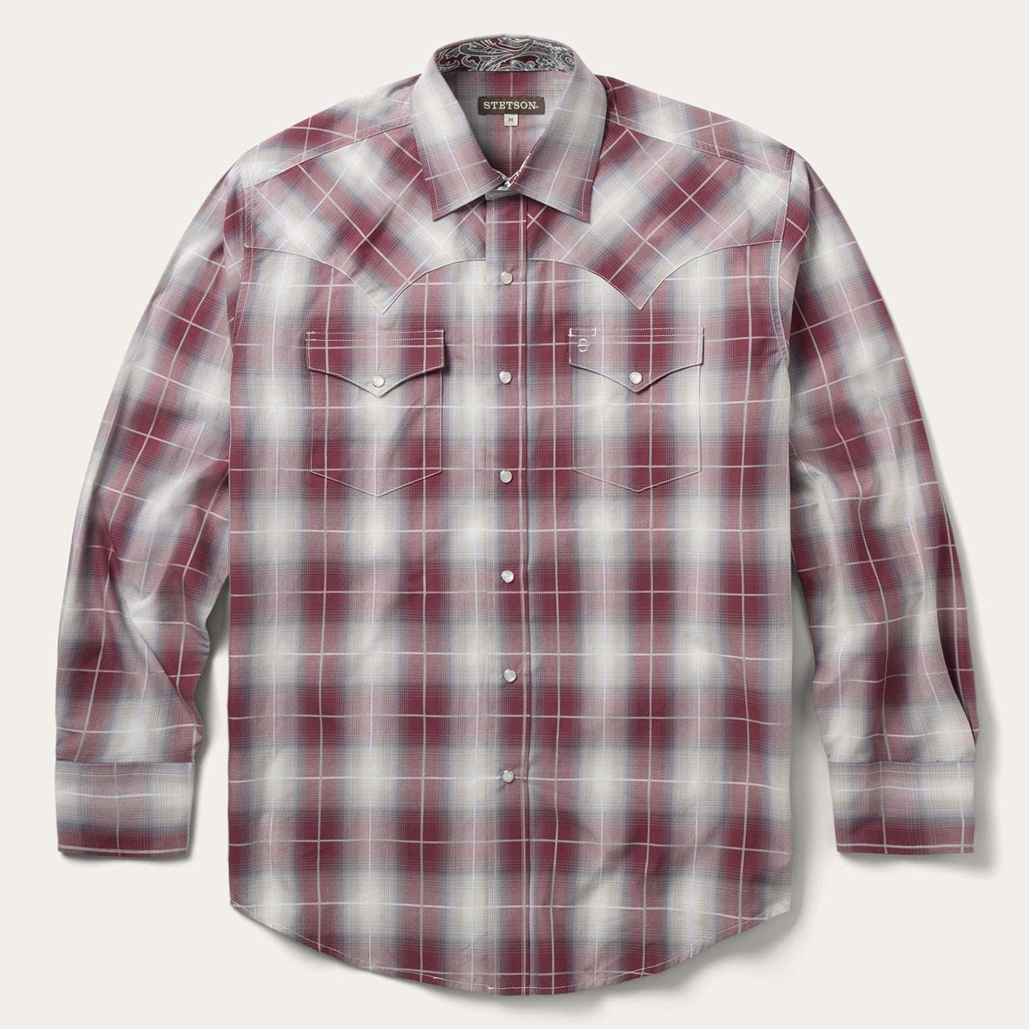 Stetson Ombre Plaid Western Shirt