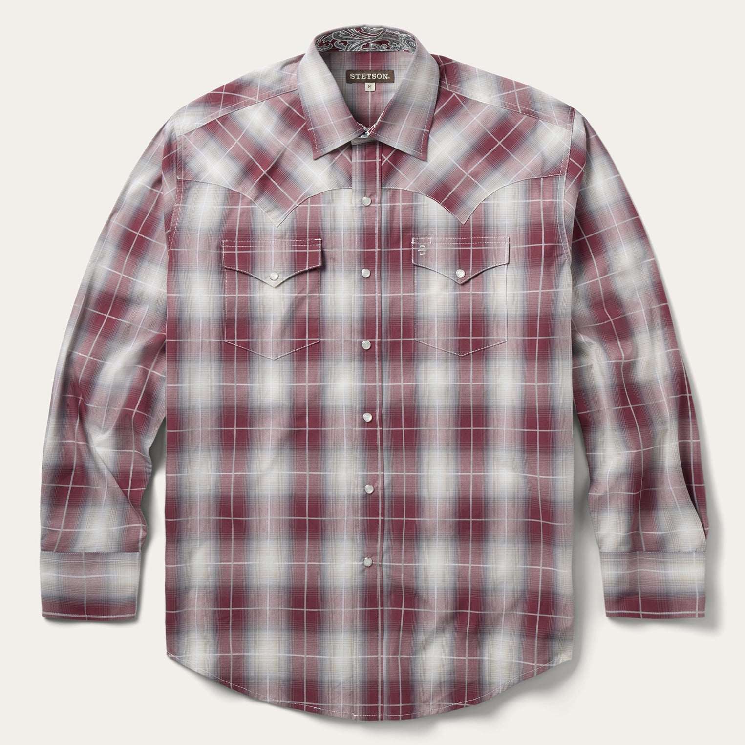 Stetson Ombre Plaid Western Shirt