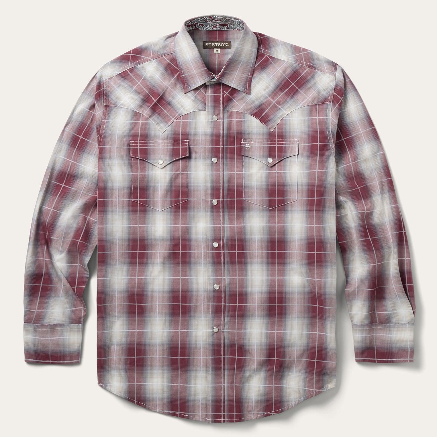 Stetson Ombre Plaid Western Shirt