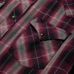 Stetson Red Marl Plaid Western Shirt - Stetson