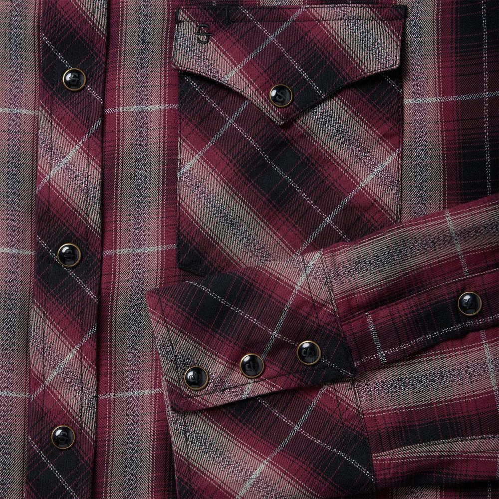 Stetson Red Marl Plaid Western Shirt - Stetson - Flyclothing LLC