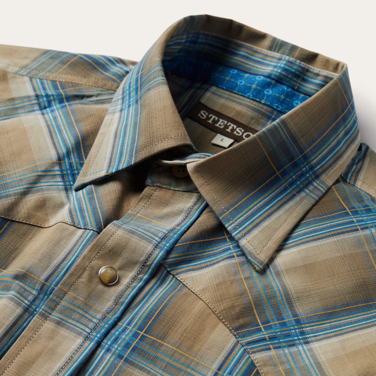 Stetson Khaki Ombre Plaid Shirt - Stetson - Flyclothing LLC