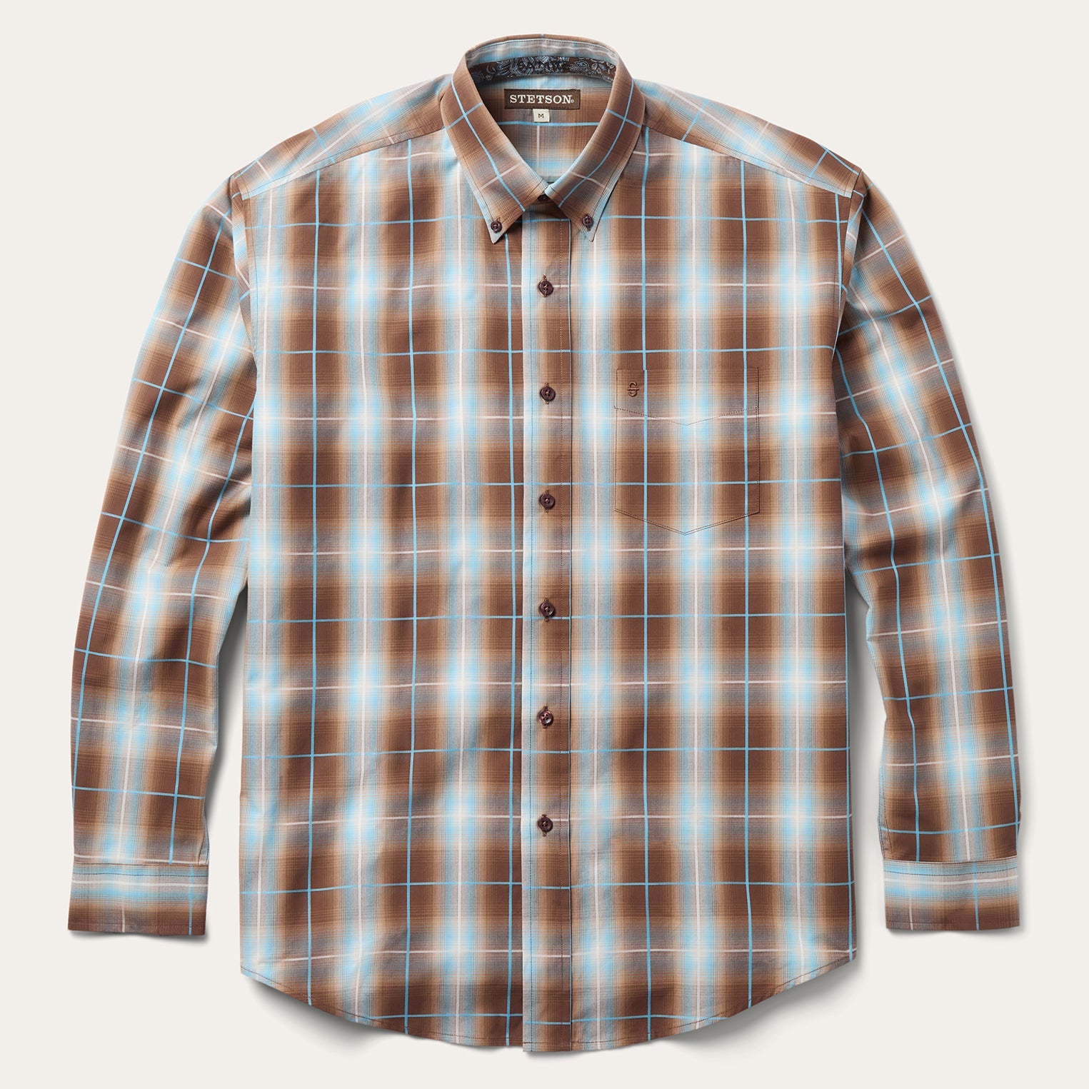 Stetson Ombre Plaid Western Shirt