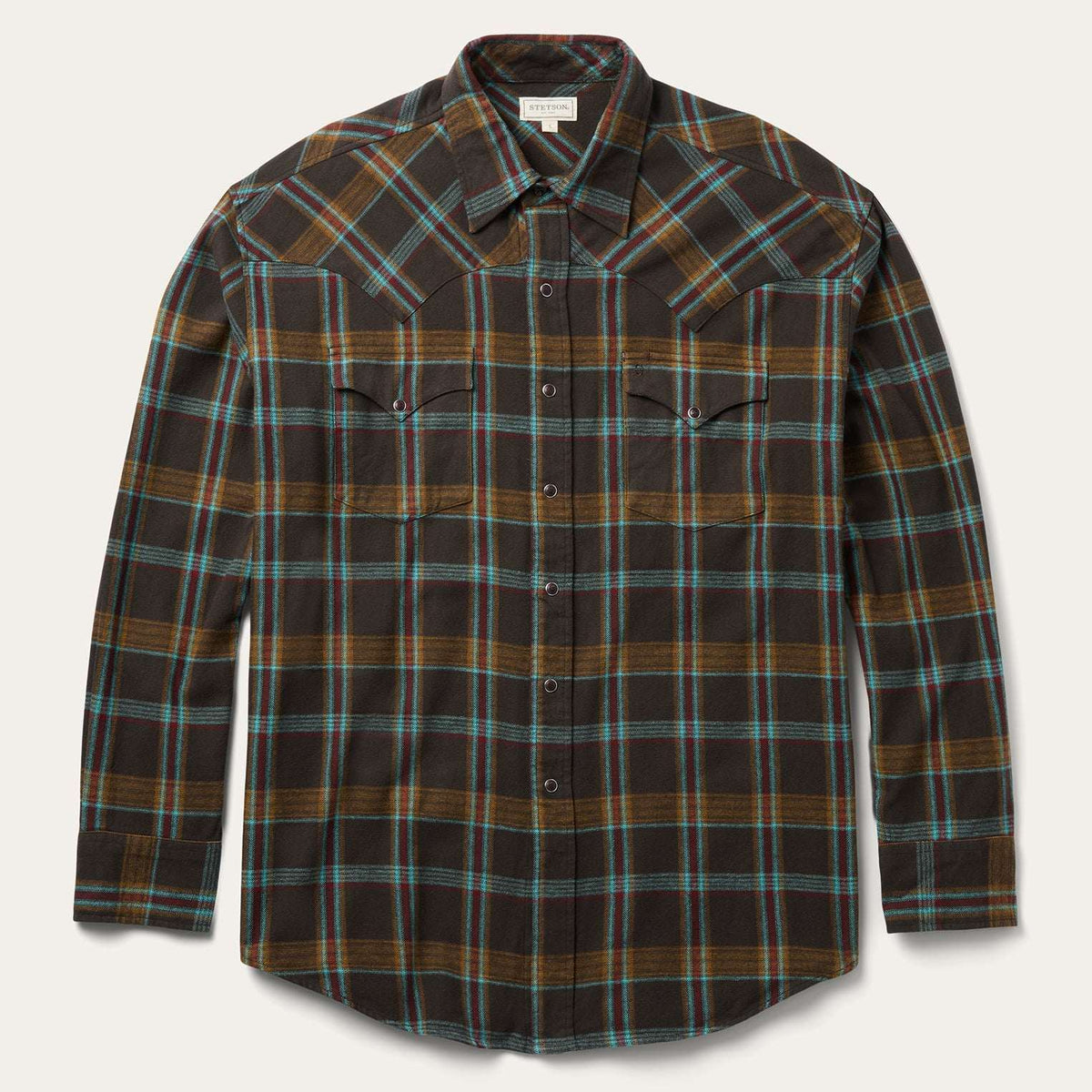 Stetson Brushed Twill Plaid Western Shirt - Stetson - Flyclothing LLC