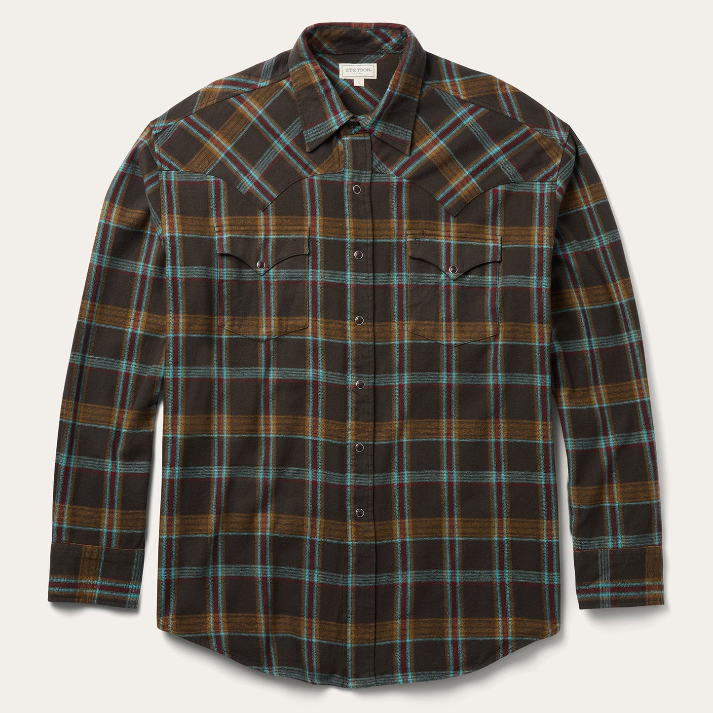 Stetson Brushed Twill Plaid Western Shirt