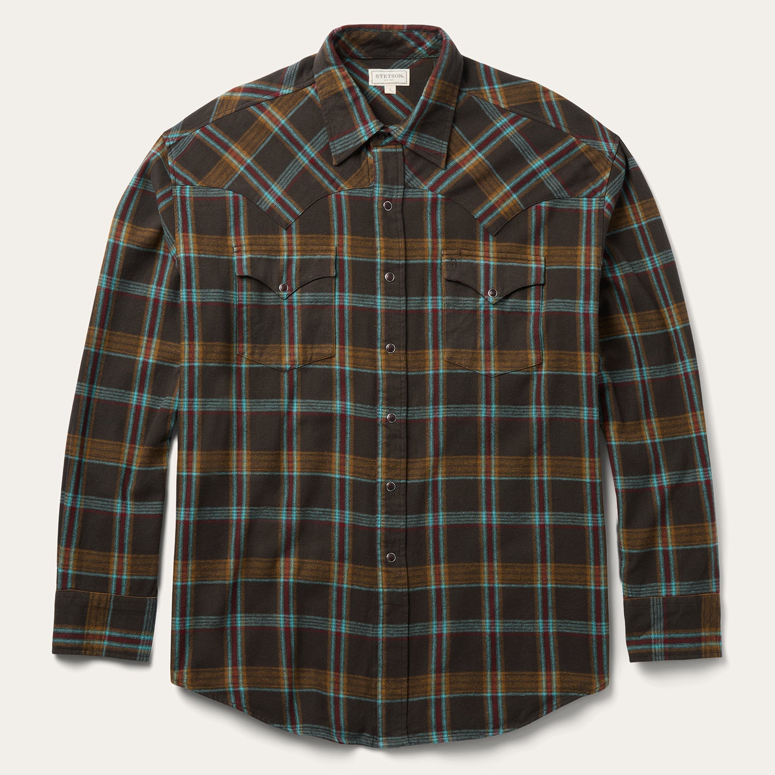 Stetson Brushed Twill Plaid Western Shirt