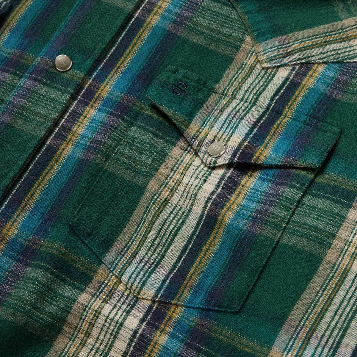 Stetson Flannel Plaid Western Shirt Green - Green