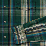 Stetson Flannel Plaid Western Shirt Green - Green