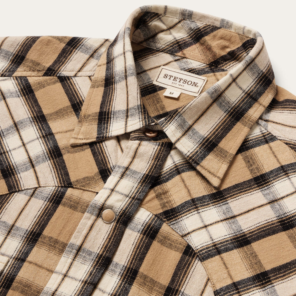 Stetson Flannel Plaid Western Shirt Brown - Stetson - Flyclothing LLC