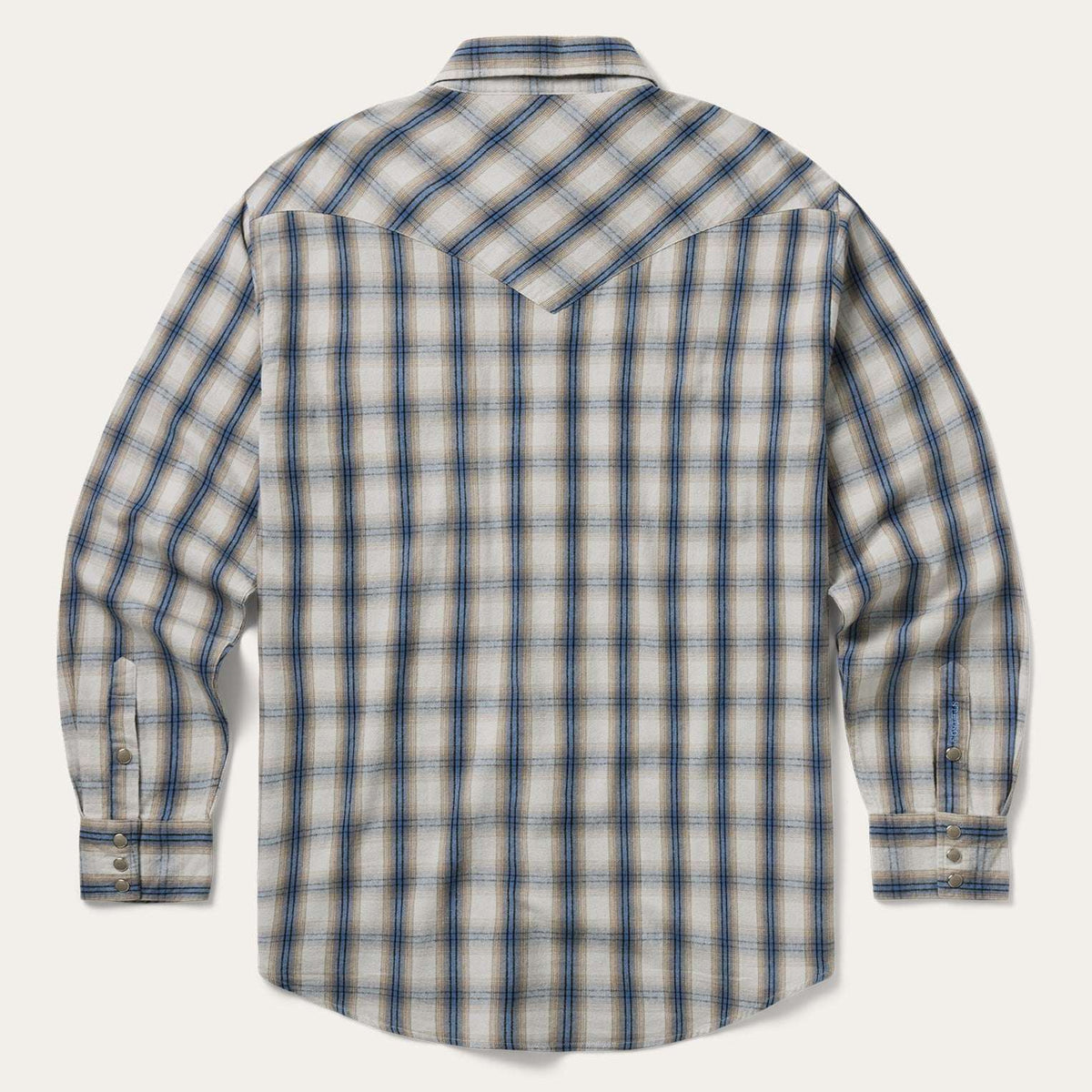 Stetson Flannel Plaid Western Shirt Blue - Stetson - Flyclothing LLC