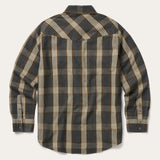 Stetson Heather Plaid Western Shirt - Heather Grey