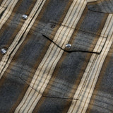 Stetson Heather Plaid Western Shirt - Heather Grey