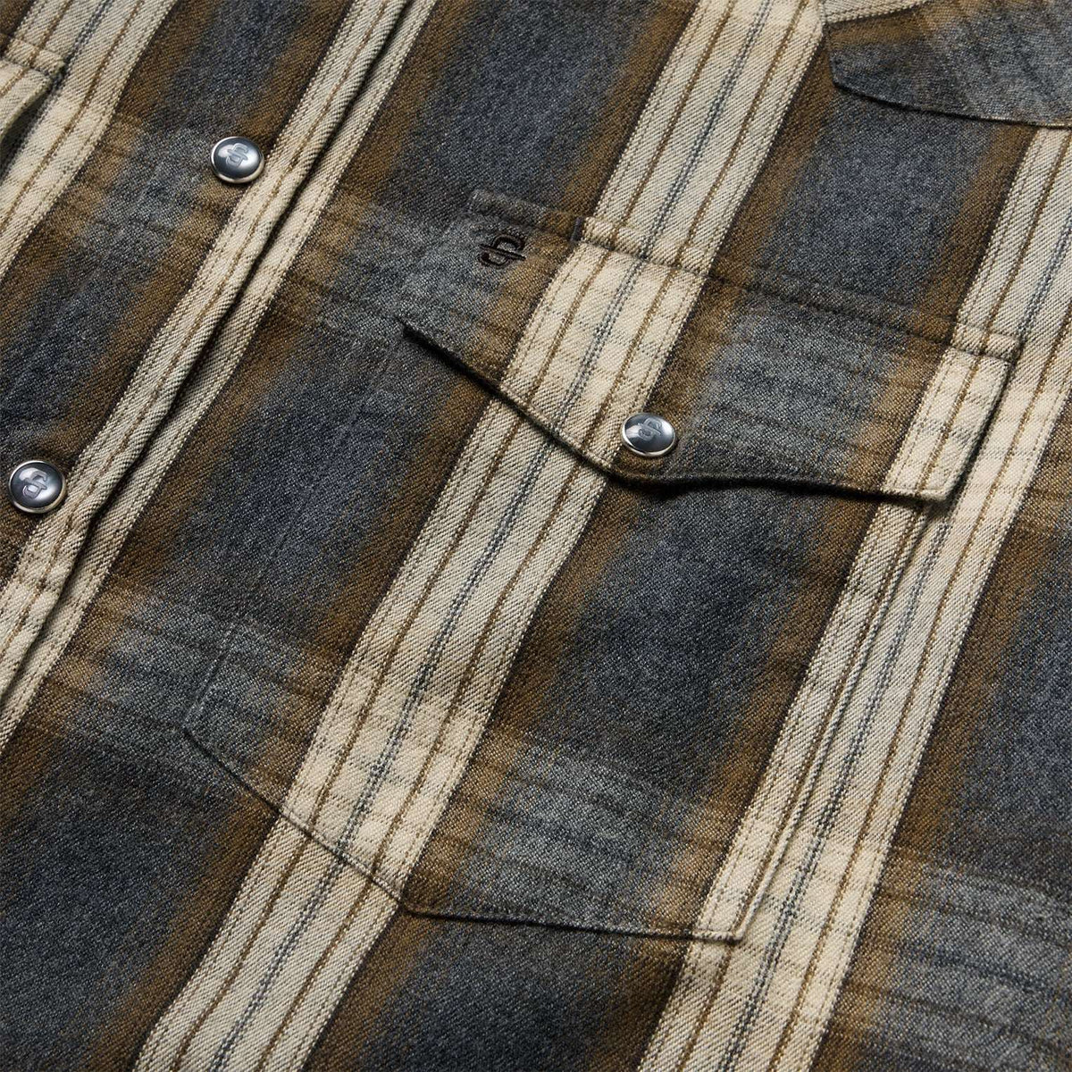 Stetson Heather Plaid Western Shirt - Heather Grey