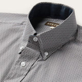 Stetson Grey Geo Print Button Front Shirt - Stetson - Flyclothing LLC