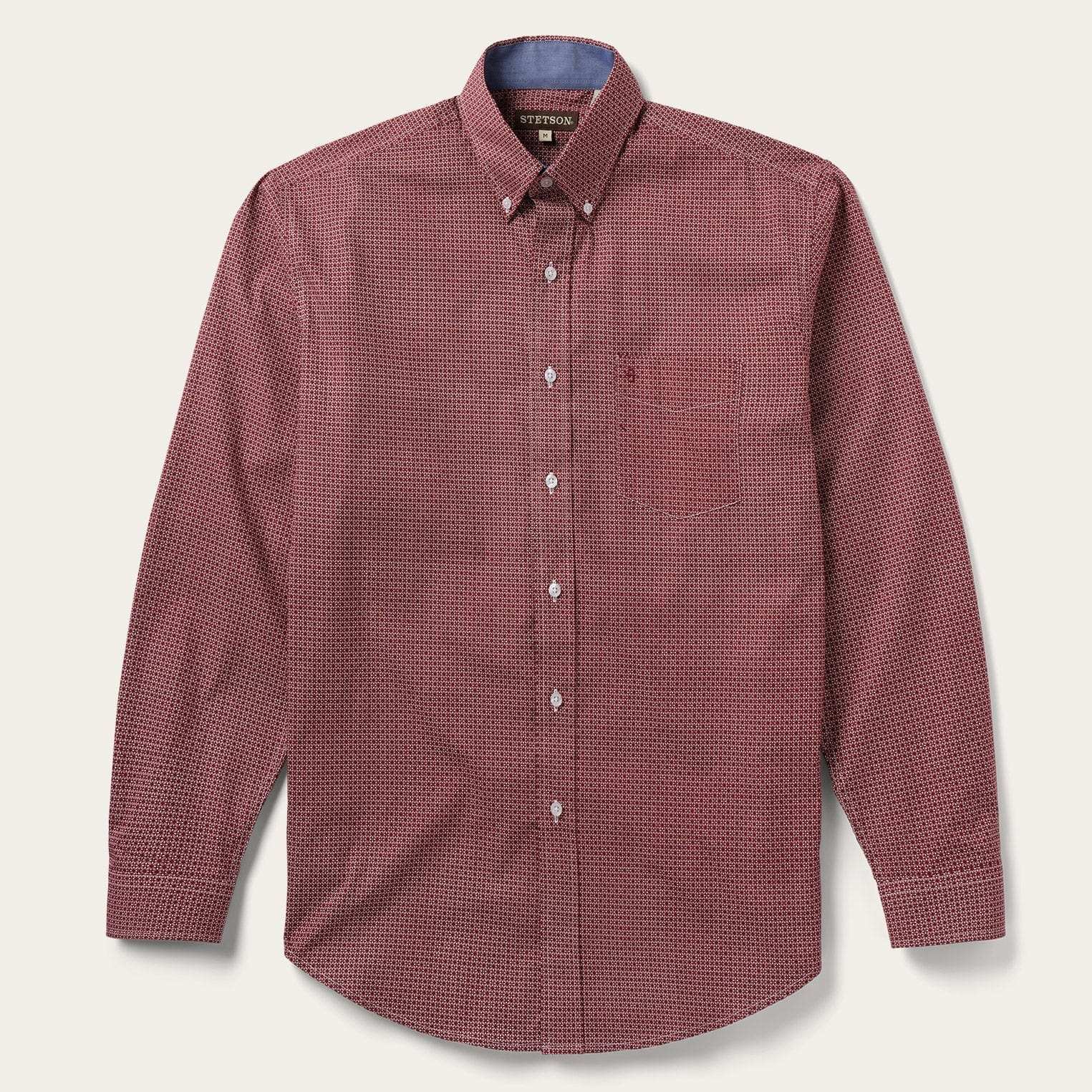 Stetson Micro Print Button-Front Shirt - Stetson - Flyclothing LLC