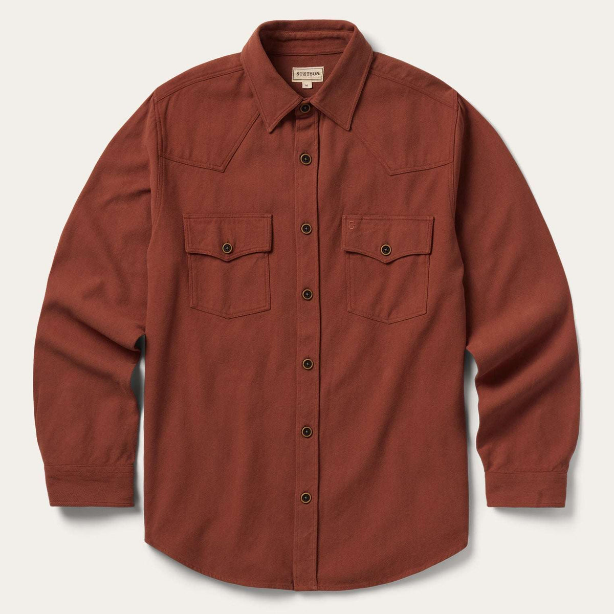 Stetson Rugged Twill Western Shirt Jacket Persimmon - Persimmon