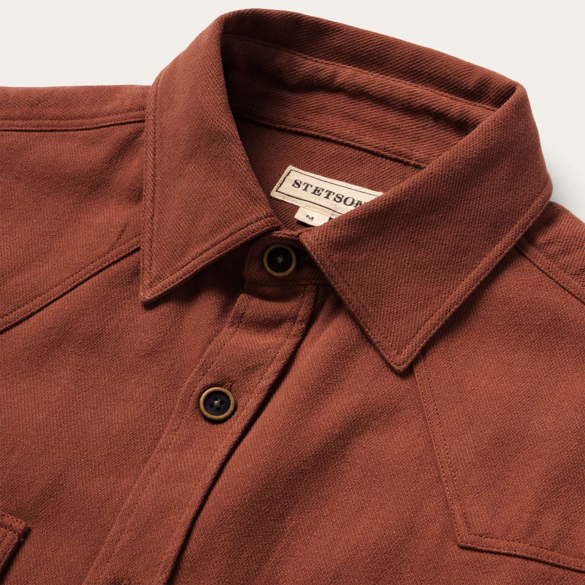 Stetson Rugged Twill Western Shirt Jacket Persimmon - Persimmon