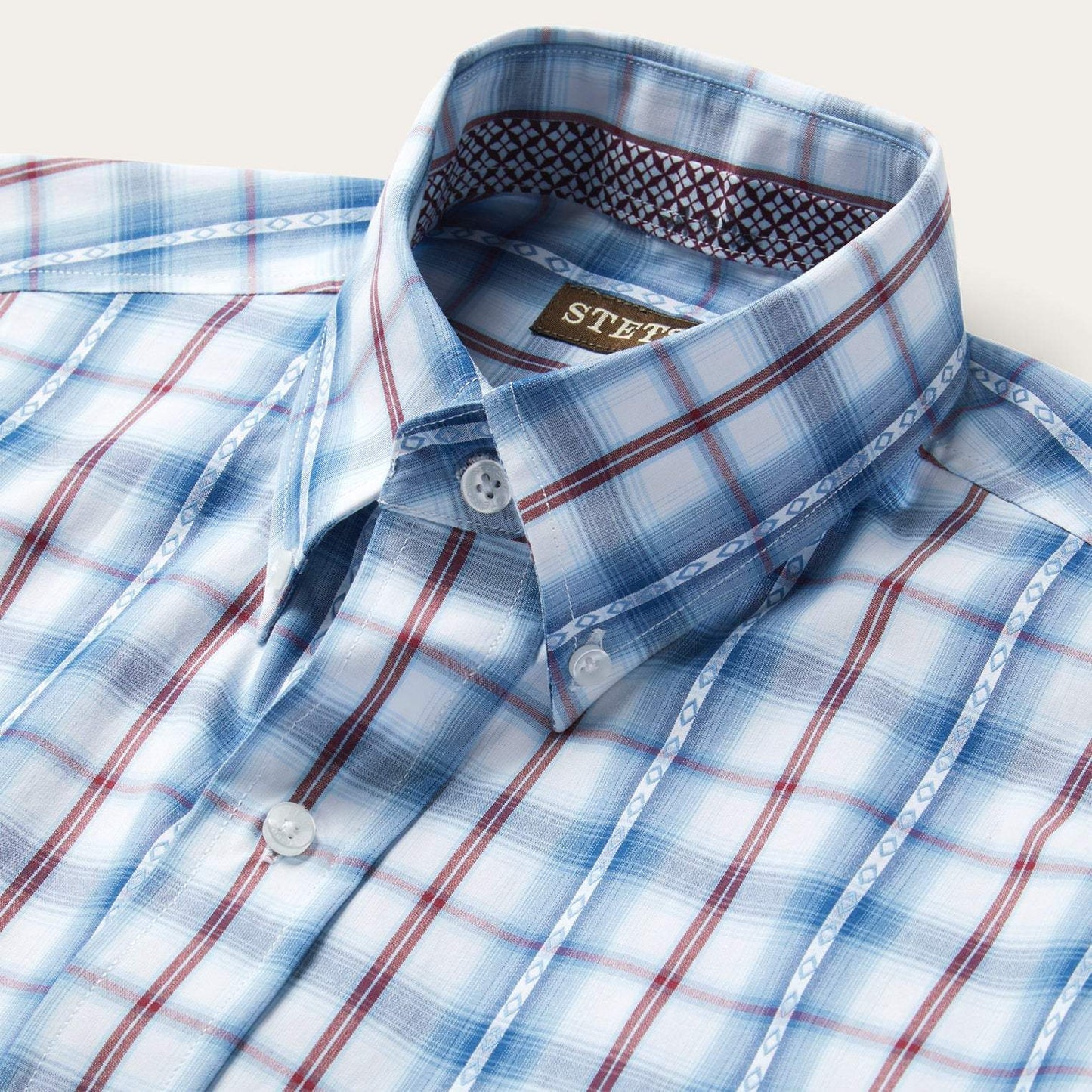 Stetson Blue Diamond Dobby Plaid Shirt - Stetson - Flyclothing LLC