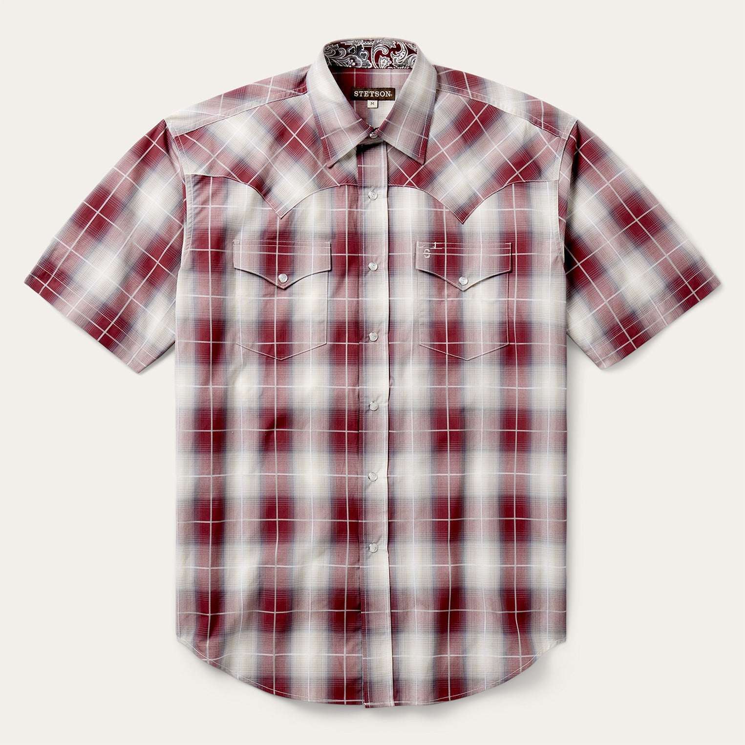 Stetson Ombre Plaid Short Sleeve Shirt