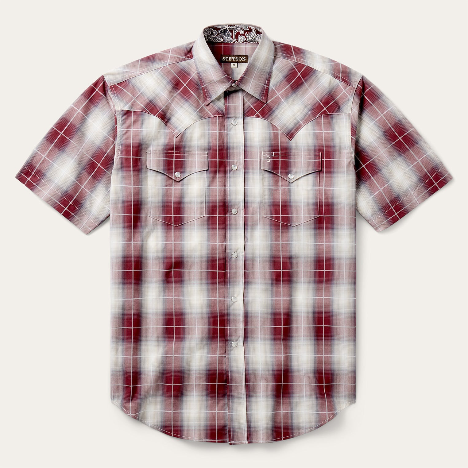 Stetson Ombre Plaid Short Sleeve Shirt