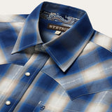 Stetson Blue Ombre Plaid Western Shirt - Stetson - Flyclothing LLC