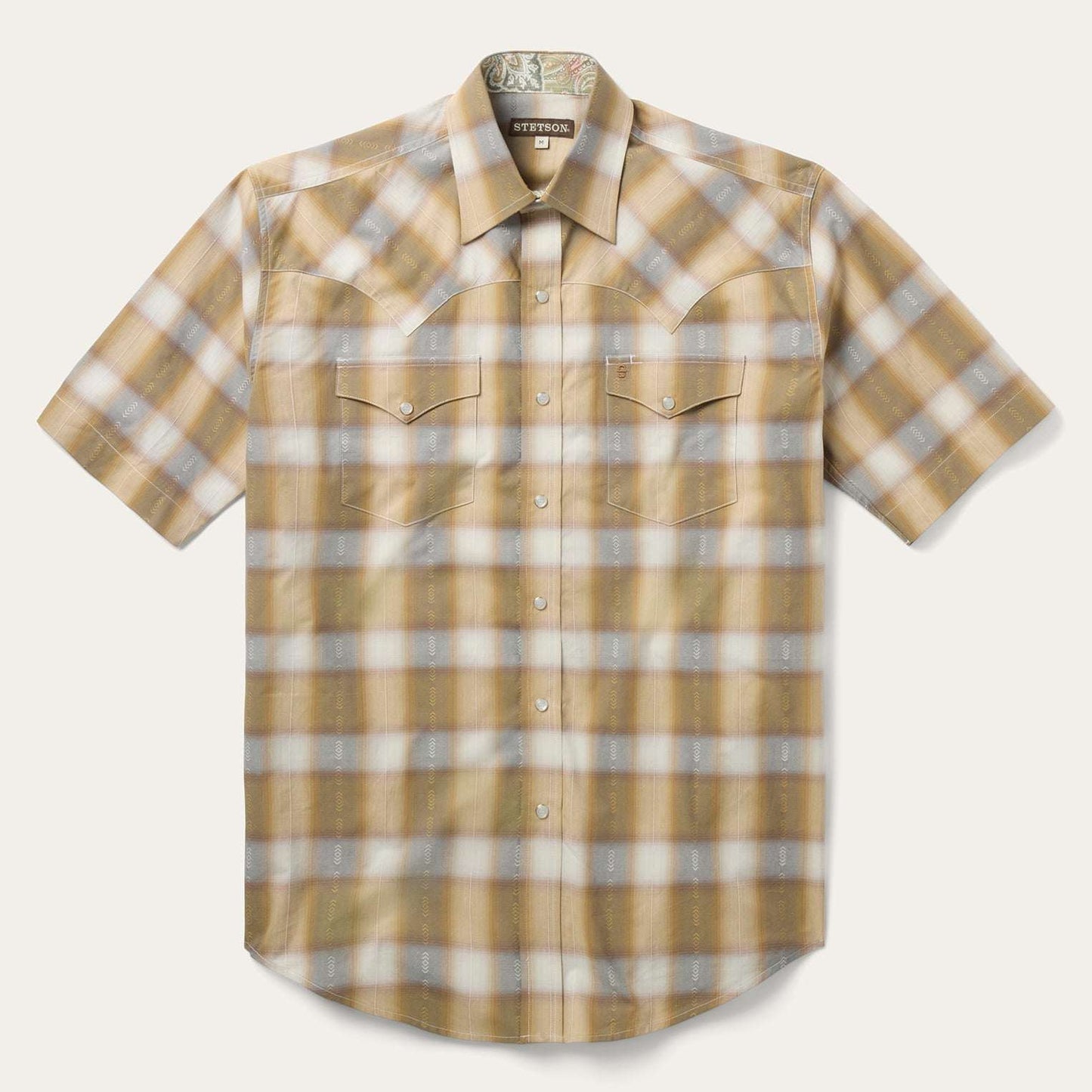 Stetson Gold Dust Plaid Short Sleeve Shirt