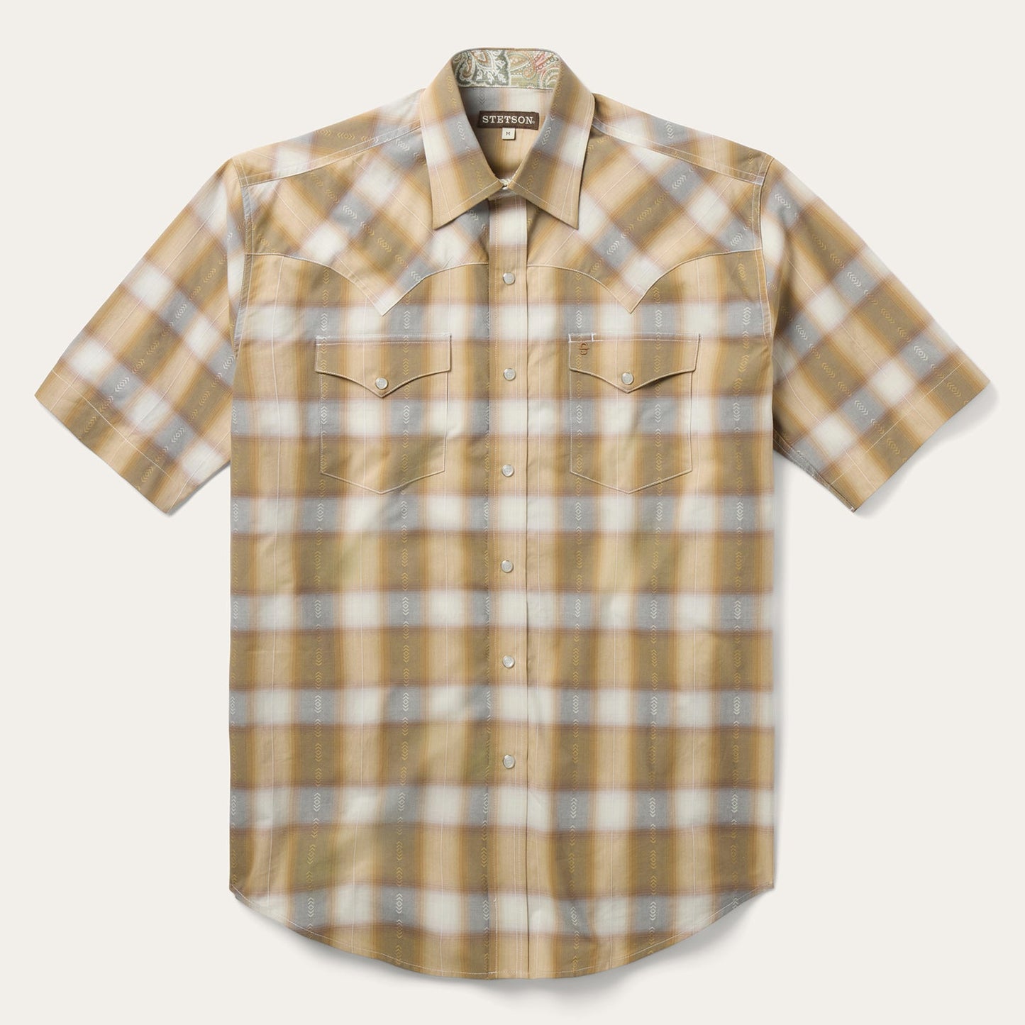 Stetson Gold Dust Plaid Short Sleeve Shirt