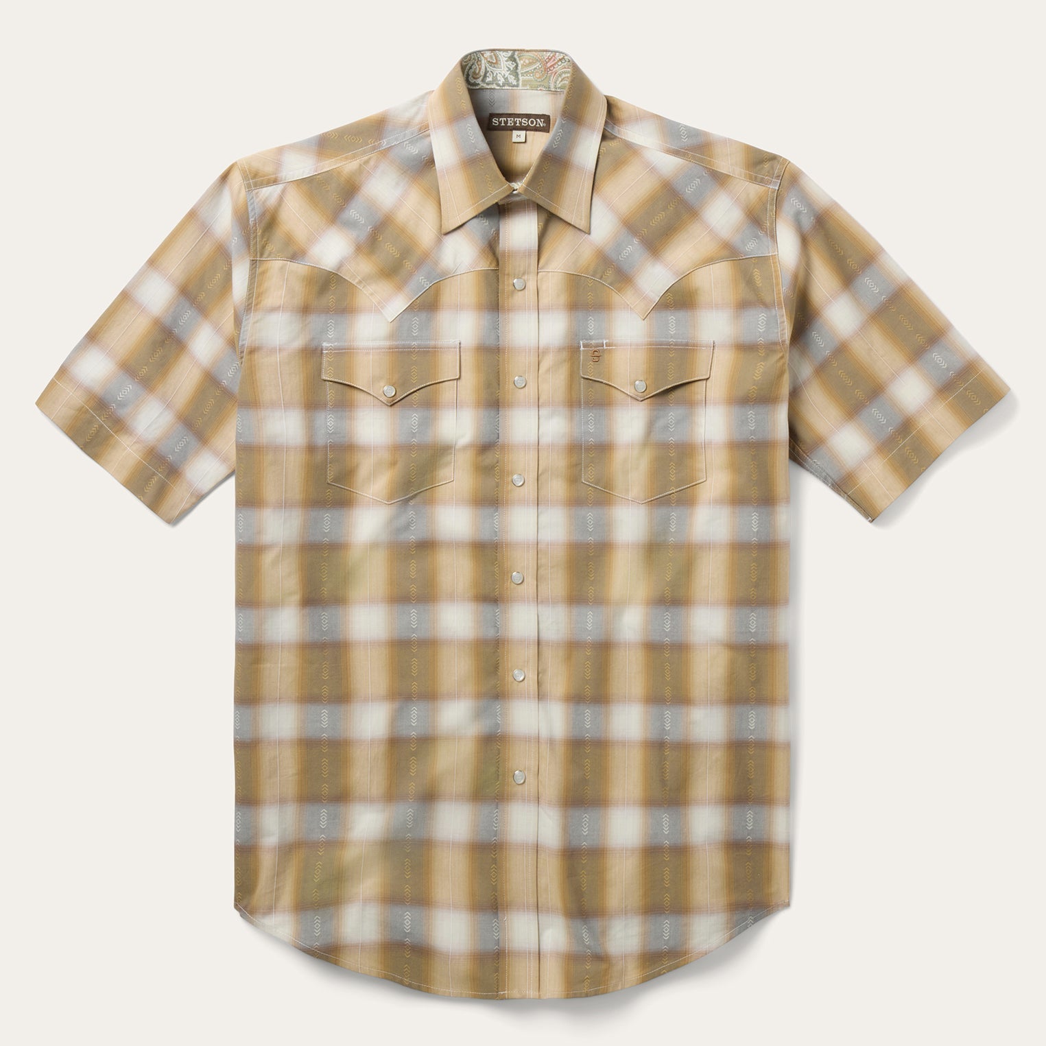 Stetson Gold Dust Plaid Short Sleeve Shirt