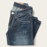 Stetson 1014 Fit Destructed Medium Wash Jeans - Stetson - Flyclothing LLC