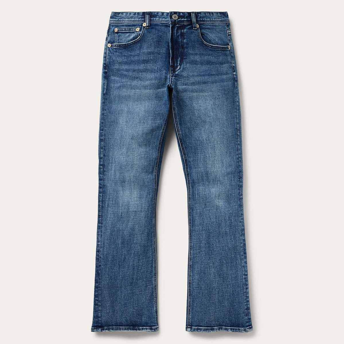 Stetson 1015 Rocker Fit with Stretch Jeans - Medium Wash Distressed
