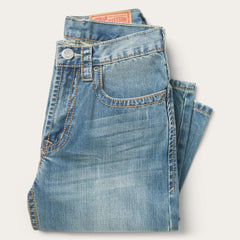 Stetson 1520 Fit Light Wash Jeans With Tacking