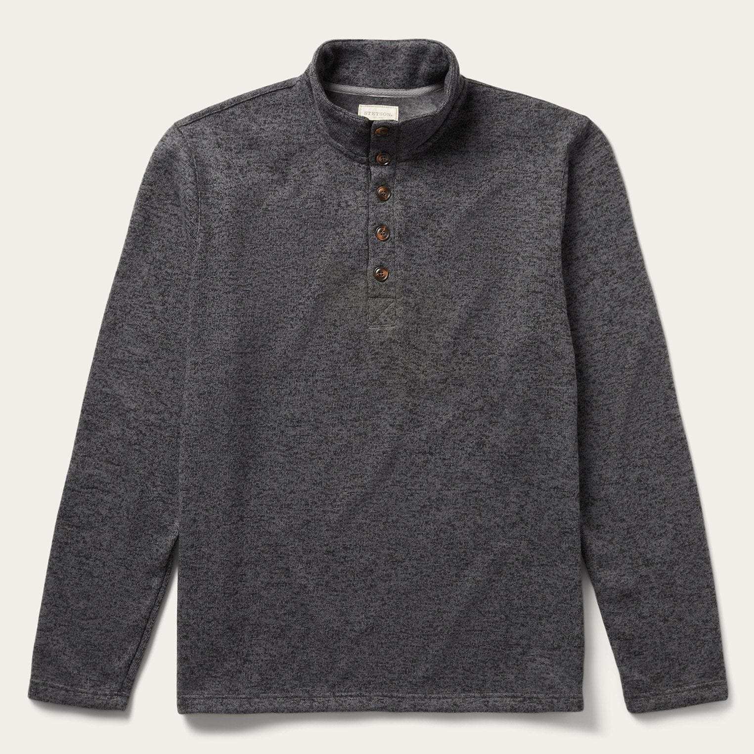 Stetson Button-Front Grey Pullover Knit Sweater - Stetson - Flyclothing LLC