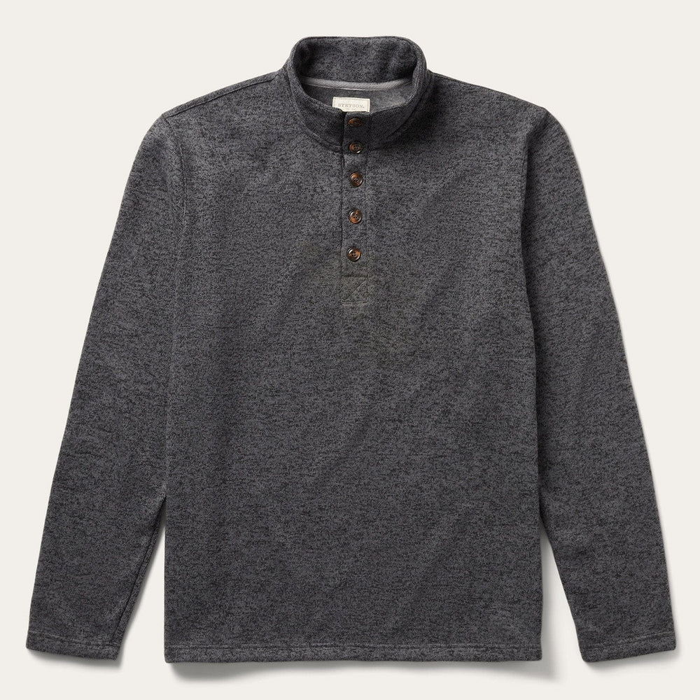 Stetson Button-Front Grey Pullover Knit Sweater - Stetson