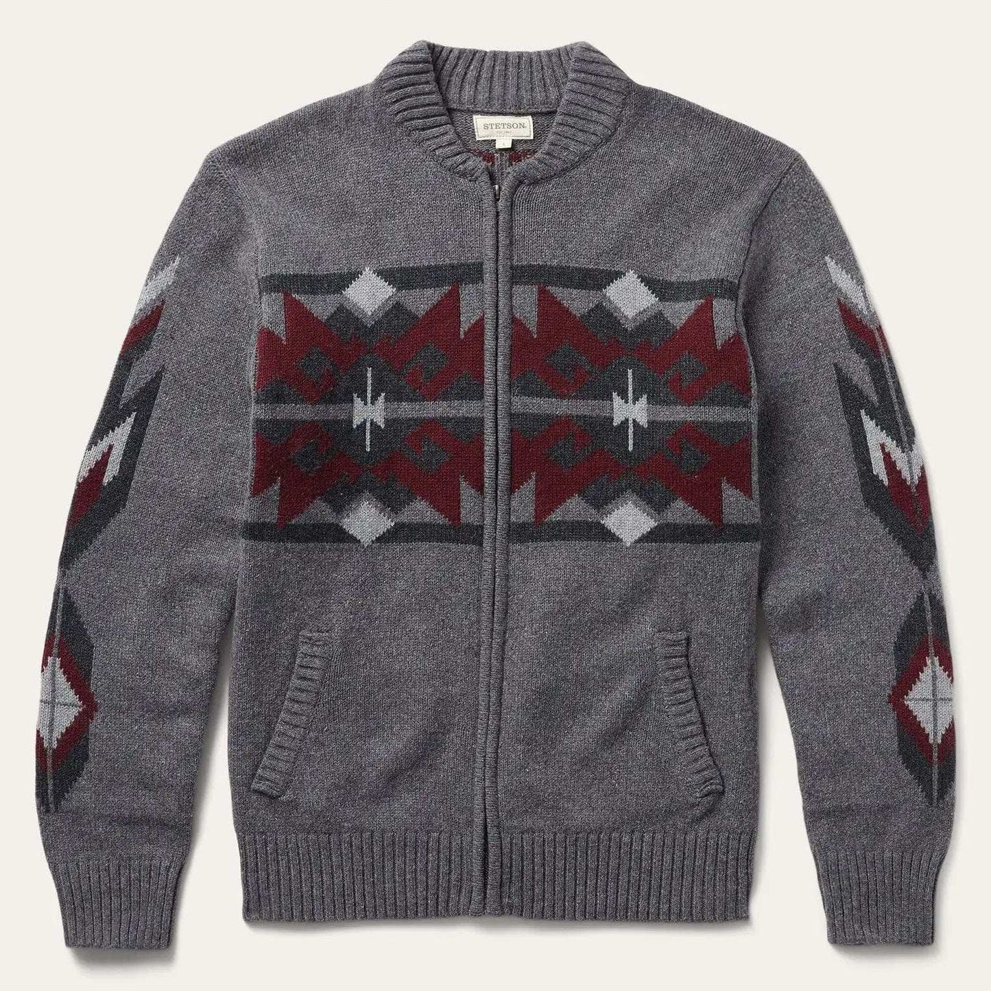 Stetson Grey Aztec Cardigan - Stetson - Flyclothing LLC