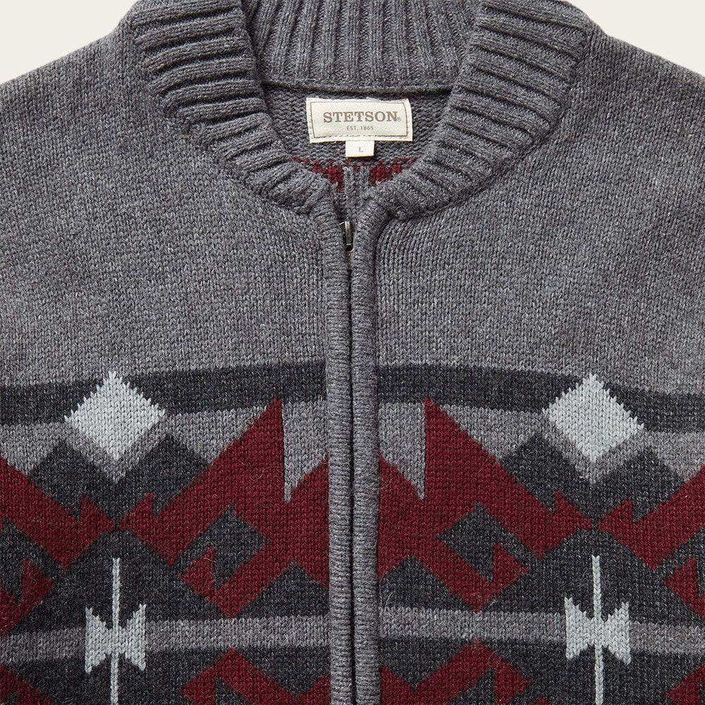 Stetson Grey Aztec Cardigan - Stetson - Flyclothing LLC