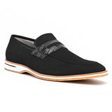 11-020-BLK MEO 3 Sueded Goatskin Penny Loafer, Black - Zelli Italia - Flyclothing LLC