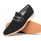 11-020-BLK MEO 3 Sueded Goatskin Penny Loafer, Black - Zelli Italia - Flyclothing LLC