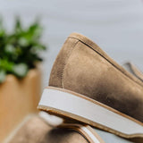 11-020-TPE MEO 3 Sueded Goatskin Penny Loafer, Taupe - Zelli Italia - Flyclothing LLC