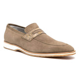 11-020-TPE MEO 3 Sueded Goatskin Penny Loafer, Taupe - Zelli Italia - Flyclothing LLC