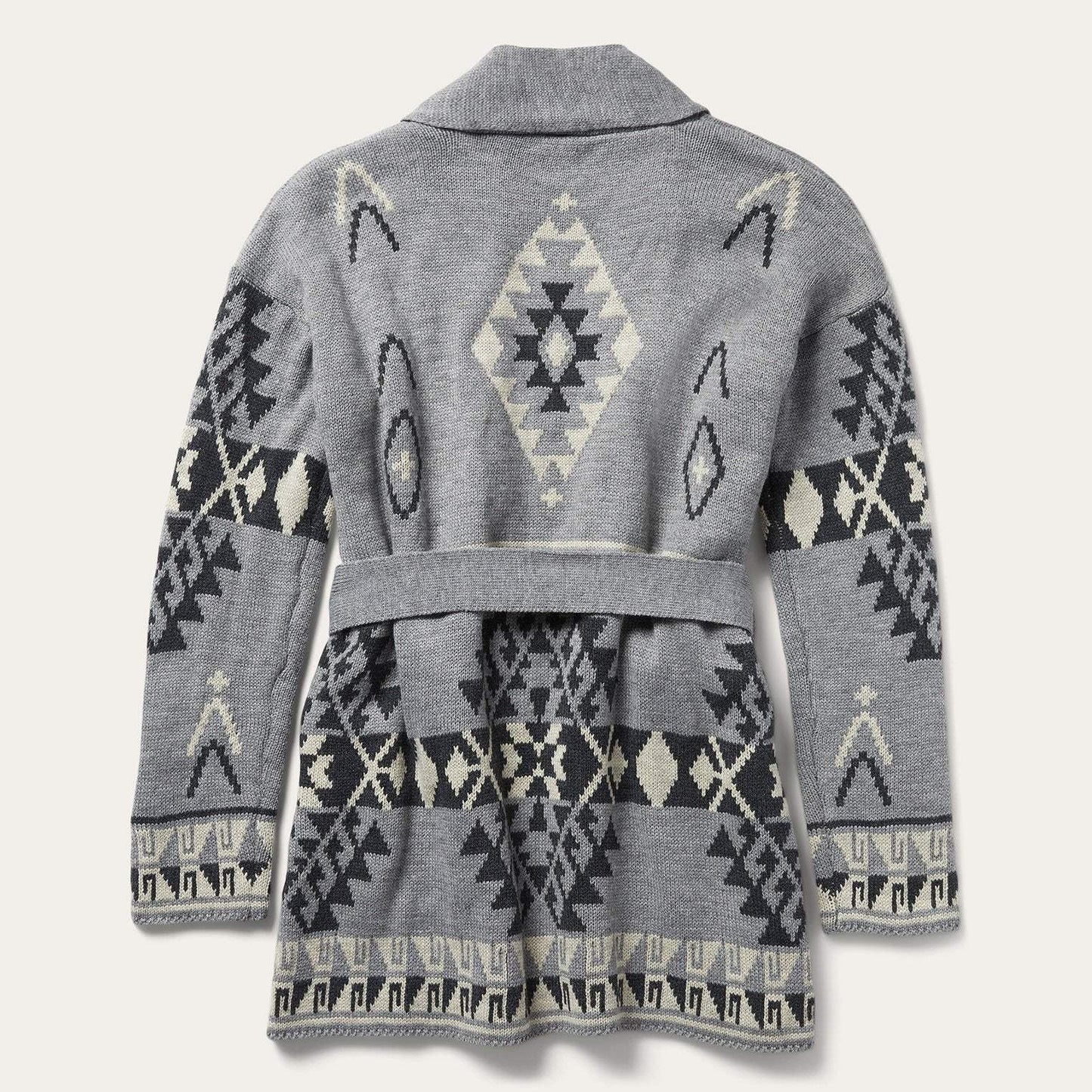 Stetson Chunky Knit Tie Sweater in Grey - Stetson - Flyclothing LLC