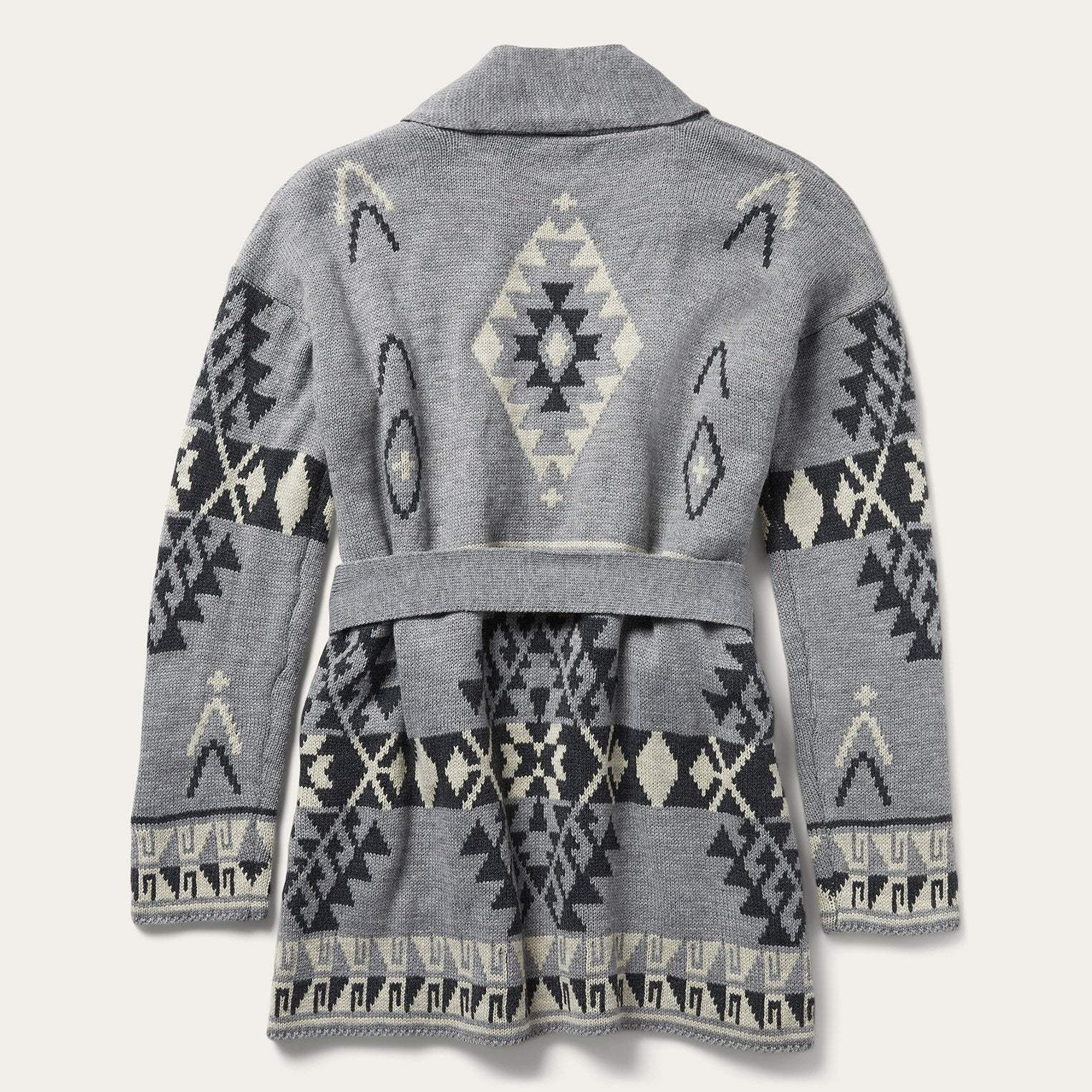Stetson Chunky Knit Tie Sweater in Grey - Stetson - Flyclothing LLC
