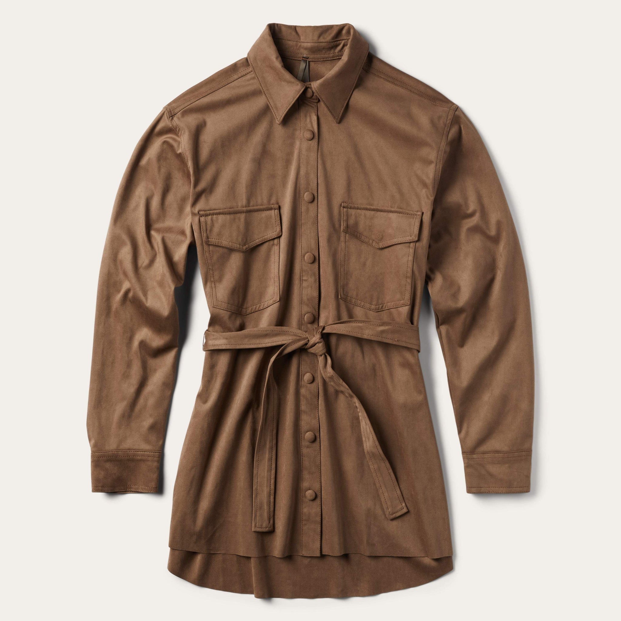 Stetson Khaki Suede Western Shirt - Stetson - Flyclothing LLC