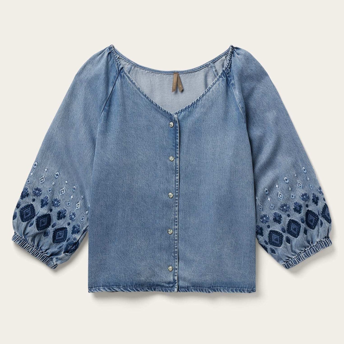 Stetson Denim Snap Front Blouse - Stetson - Flyclothing LLC